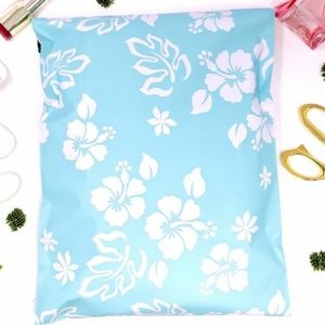 20 12x15.5 hawaiian floral designer polymailer